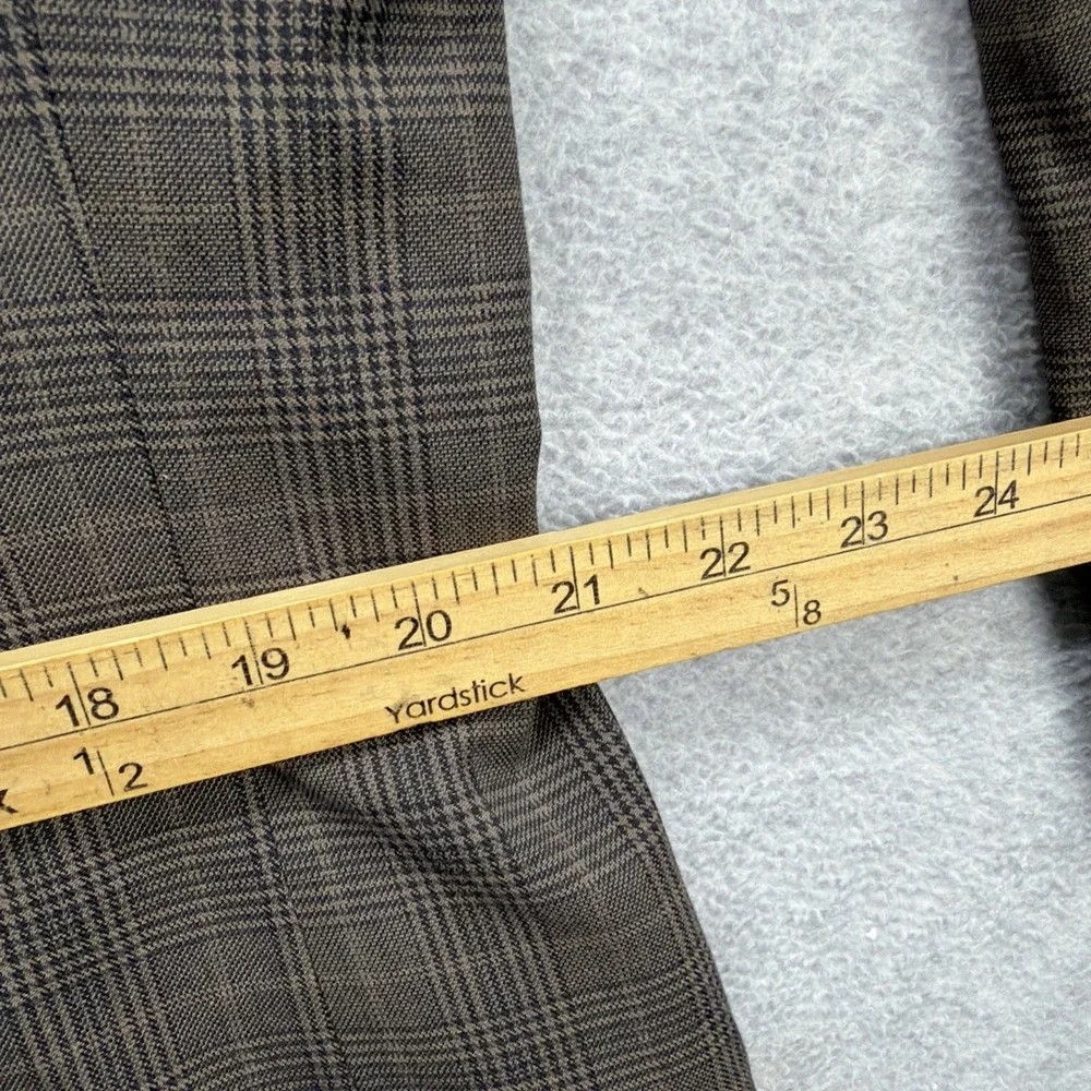 Haggar 1926 Originals Blazer Men 42 Long Brown Glen Plaid Suit Sport Coat Jacket